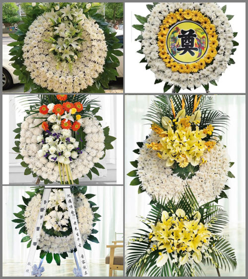 湖北黄冈市浠水县团陂镇十三庙村花圈速递